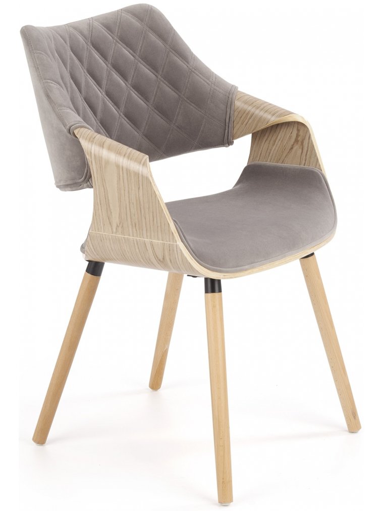 Деревянный стул Прола дуб светлый / серый