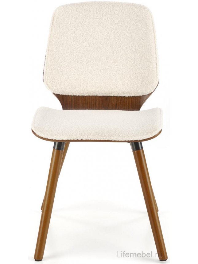 Деревянный стул Рашем кремовый / ореховый
