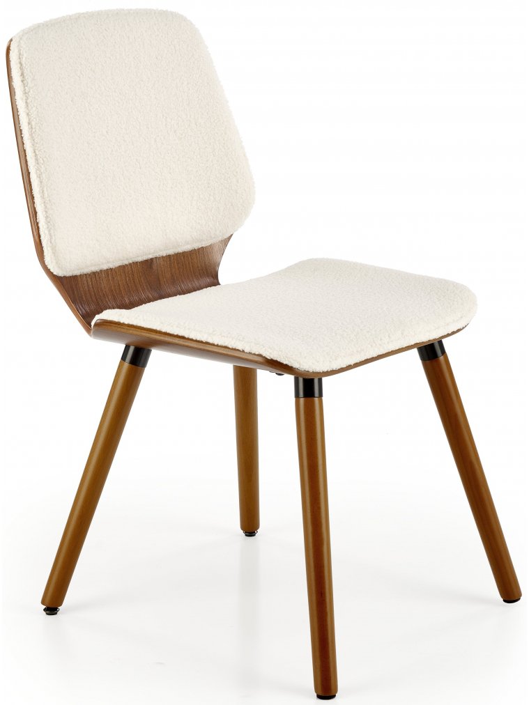 Деревянный стул Рашем кремовый / ореховый