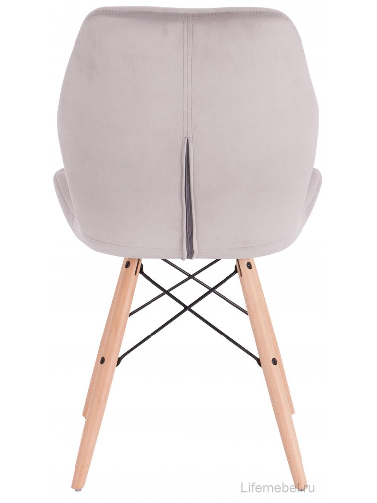 Деревянный стул Rio велюр светло-серый
