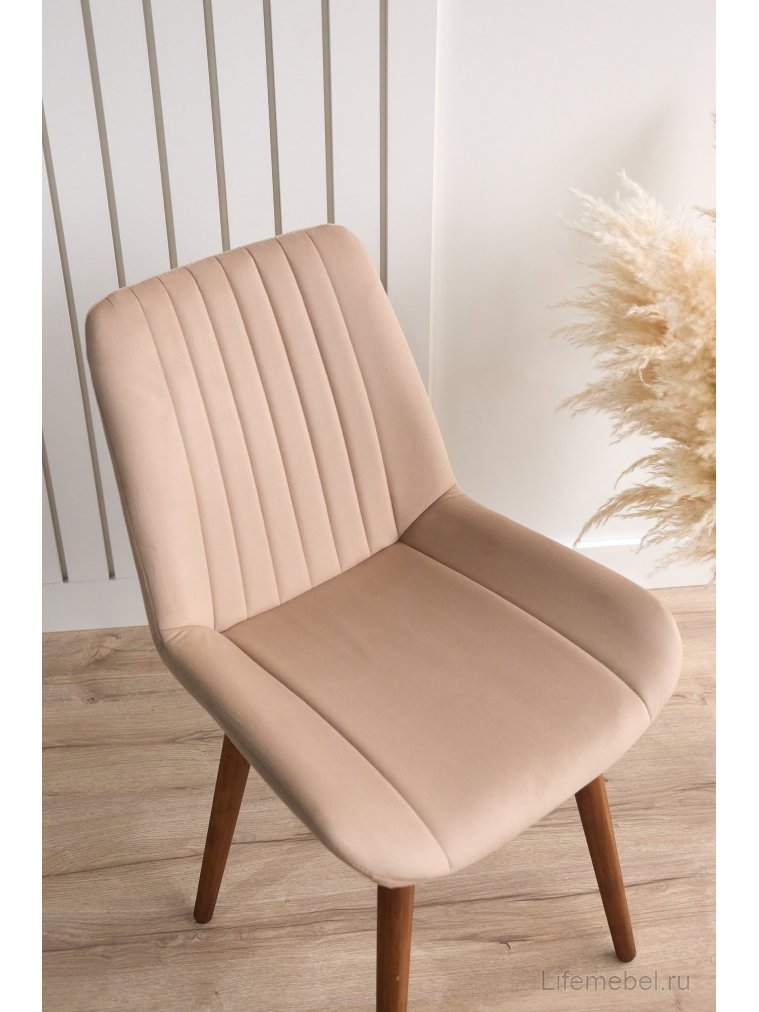 Деревянный стул Седа бежевый (zd 210) / темное дерево