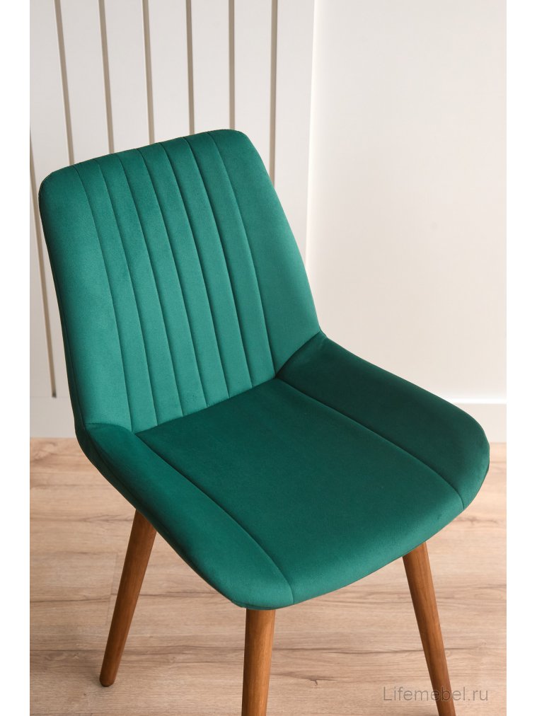 Деревянный стул Седа зеленый (zd 667) / темное дерево
