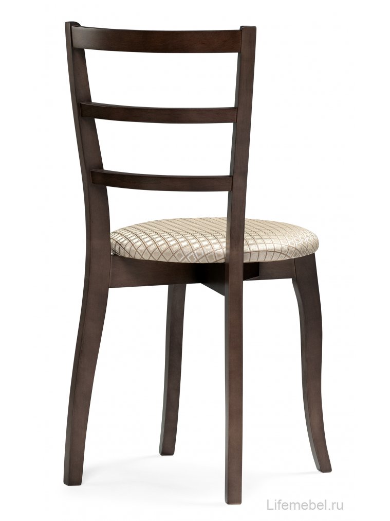 Деревянный стул Сода орех / камелия ромб