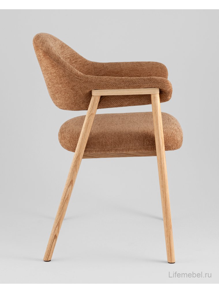 Деревянный стул Сави шенилл терракотовый