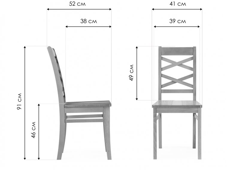 Деревянный стул Валтер дуб