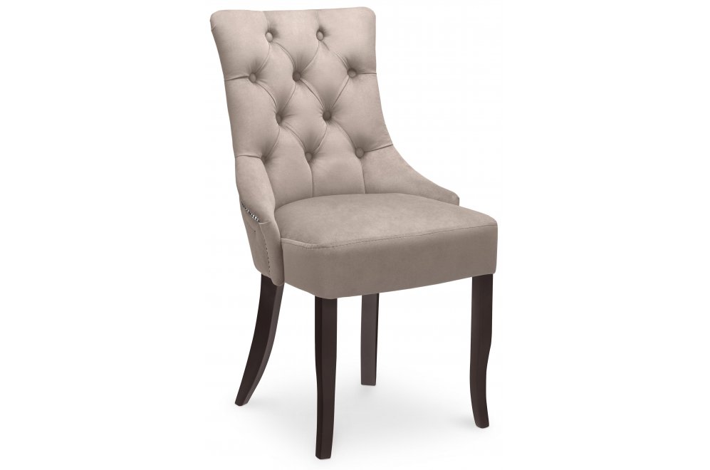 Деревянный стул Венеция венге ножки серый микрофлок (sakura 10)