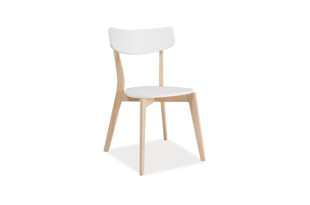 Деревянный стул Tibi белый / дуб беленый