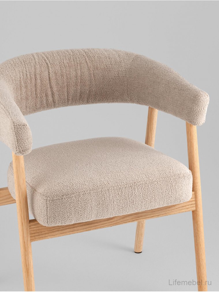 Деревянный стул Розо букле бежевый