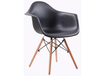 Кресло Hames черное / деревянный каркас