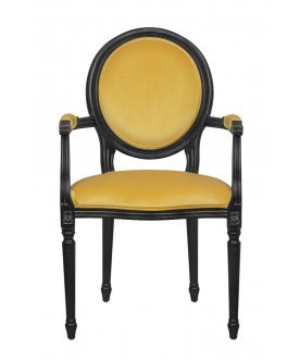 Мягкий стул с подлокотниками Delo Kora Arm Yellow