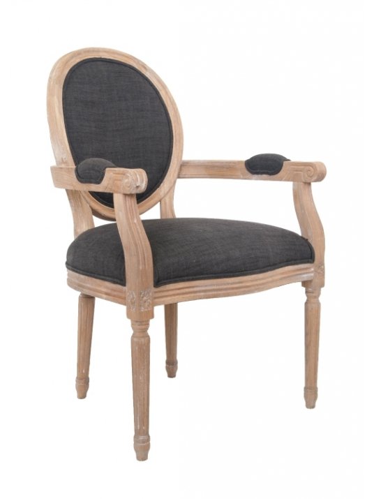 Мягкий стул с подлокотниками Diella Black