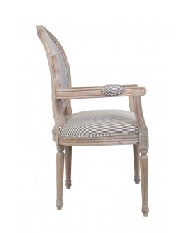 Мягкий стул с подлокотниками Diella Pinstripe