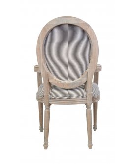 Мягкий стул с подлокотниками Diella Pinstripe