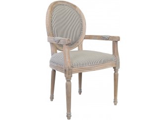 Мягкий стул с подлокотниками Diella Pinstripe