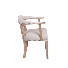 Мягкий стул с подлокотниками Tanner Beige