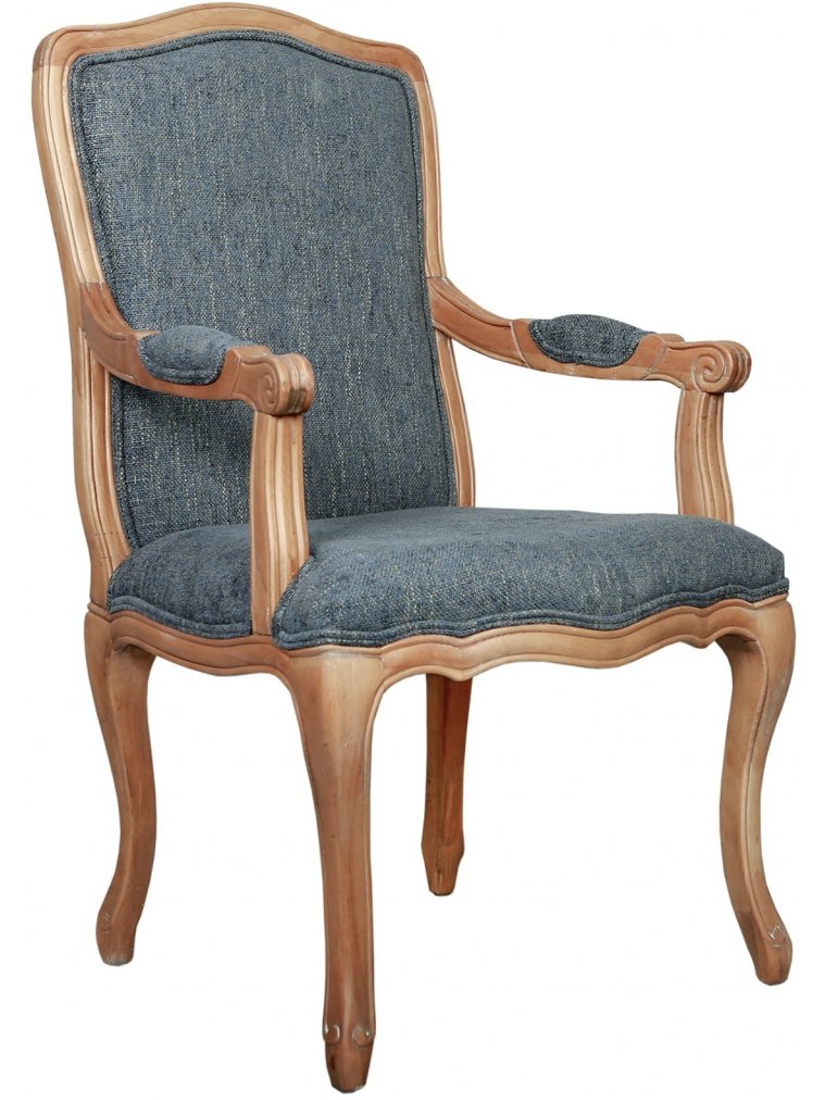 Мягкий стул с подлокотниками Wallis Blue