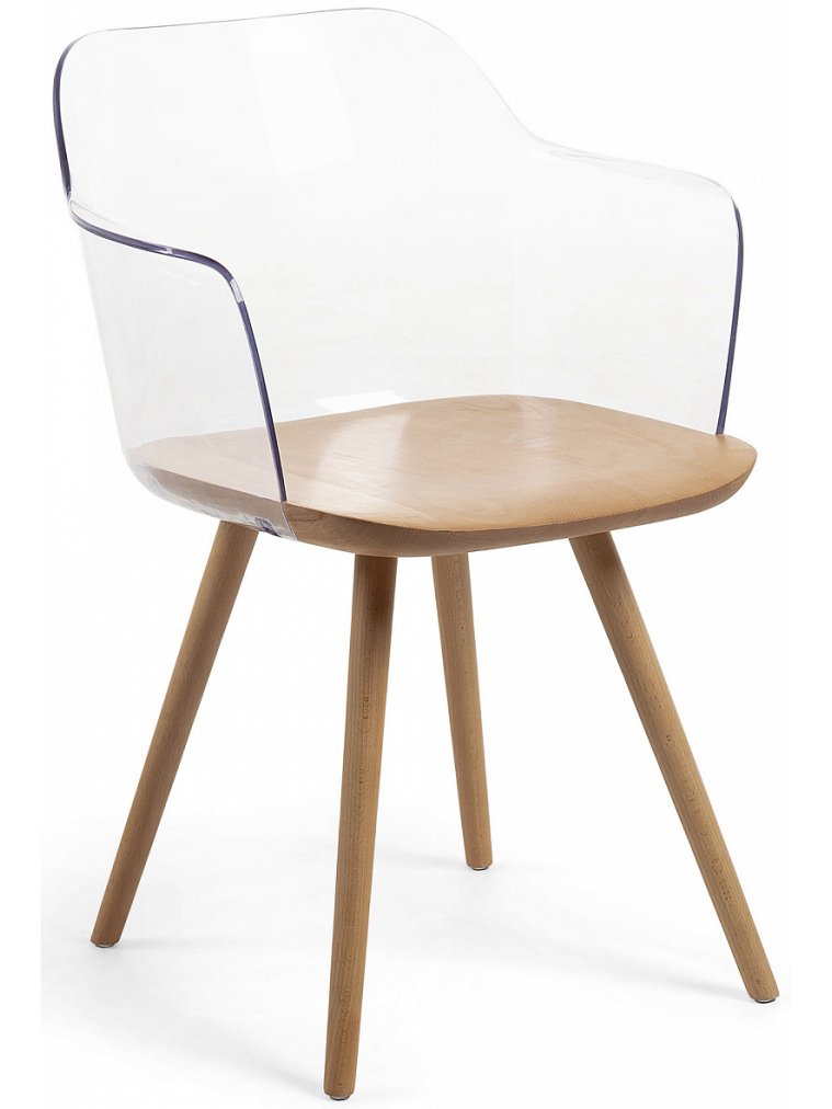 Деревянный стул Klam прозрачный