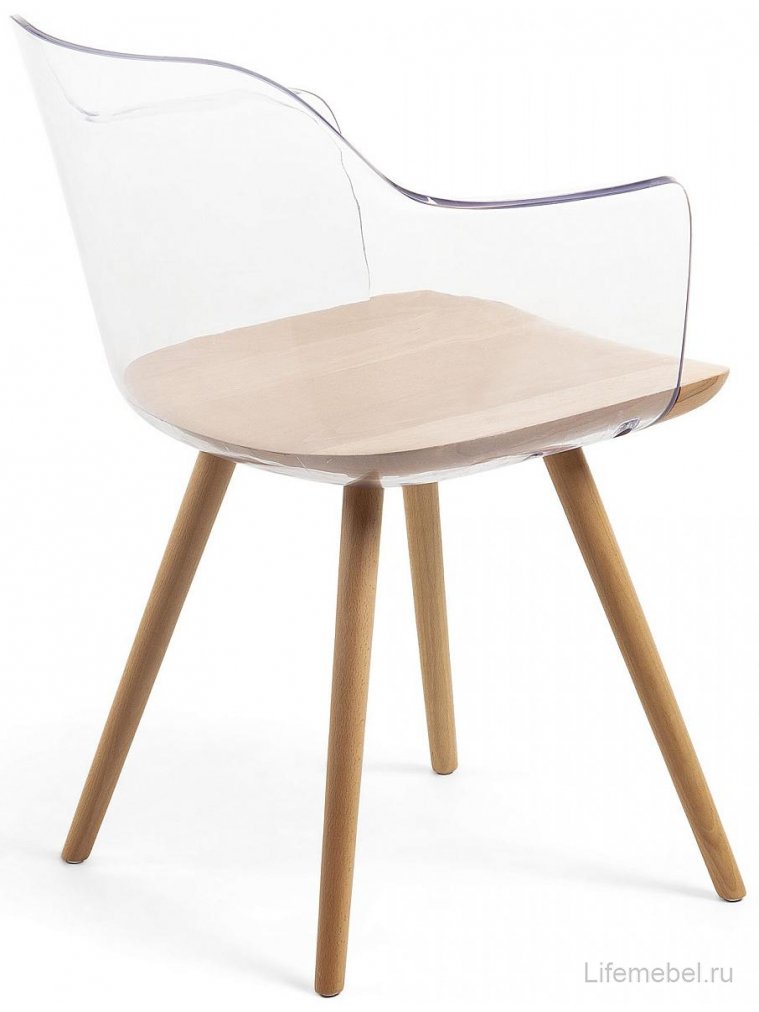 Деревянный стул Klam прозрачный