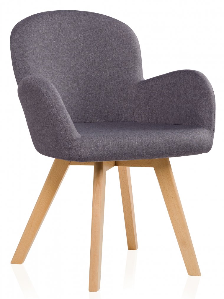 Стул Asia wooden legs / grey fabric