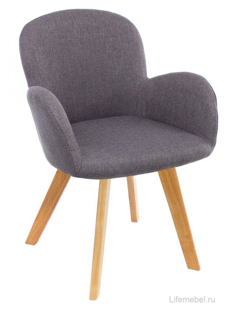Стул Asia wooden legs / grey fabric