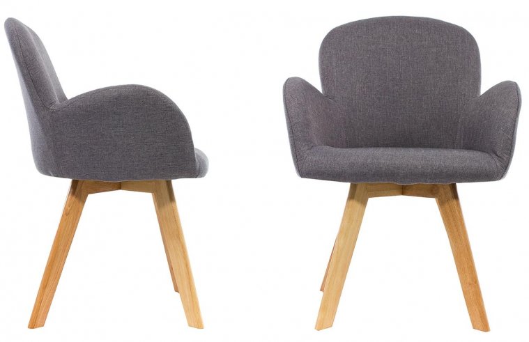 Стул Asia wooden legs / grey fabric