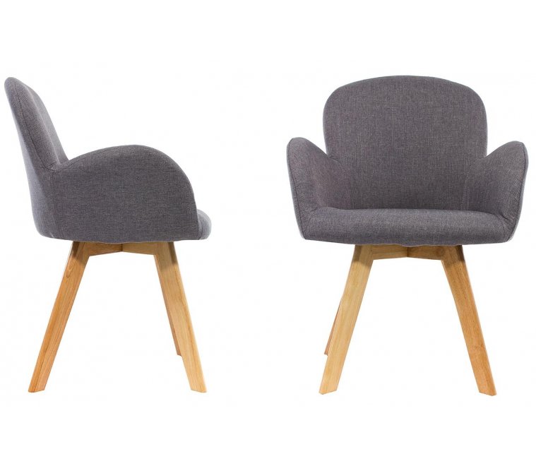 Стул Asia wooden legs / grey fabric