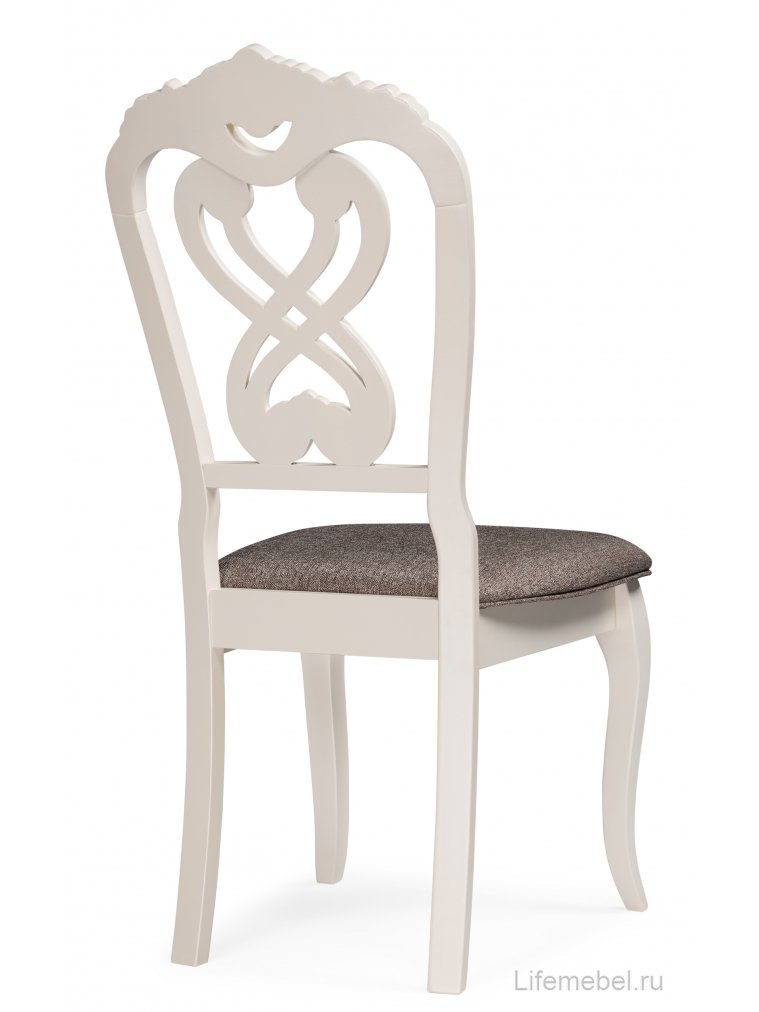 Стул деревянный Андромеда ivory white / коричневый S 168-7