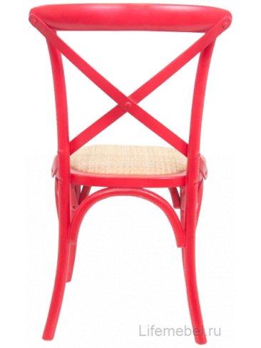 Стул деревянный Cross back red