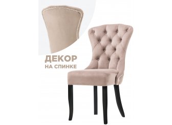 Cтул Милано спинка без стяжки венге ножки бежевый велюр (velutto 21)