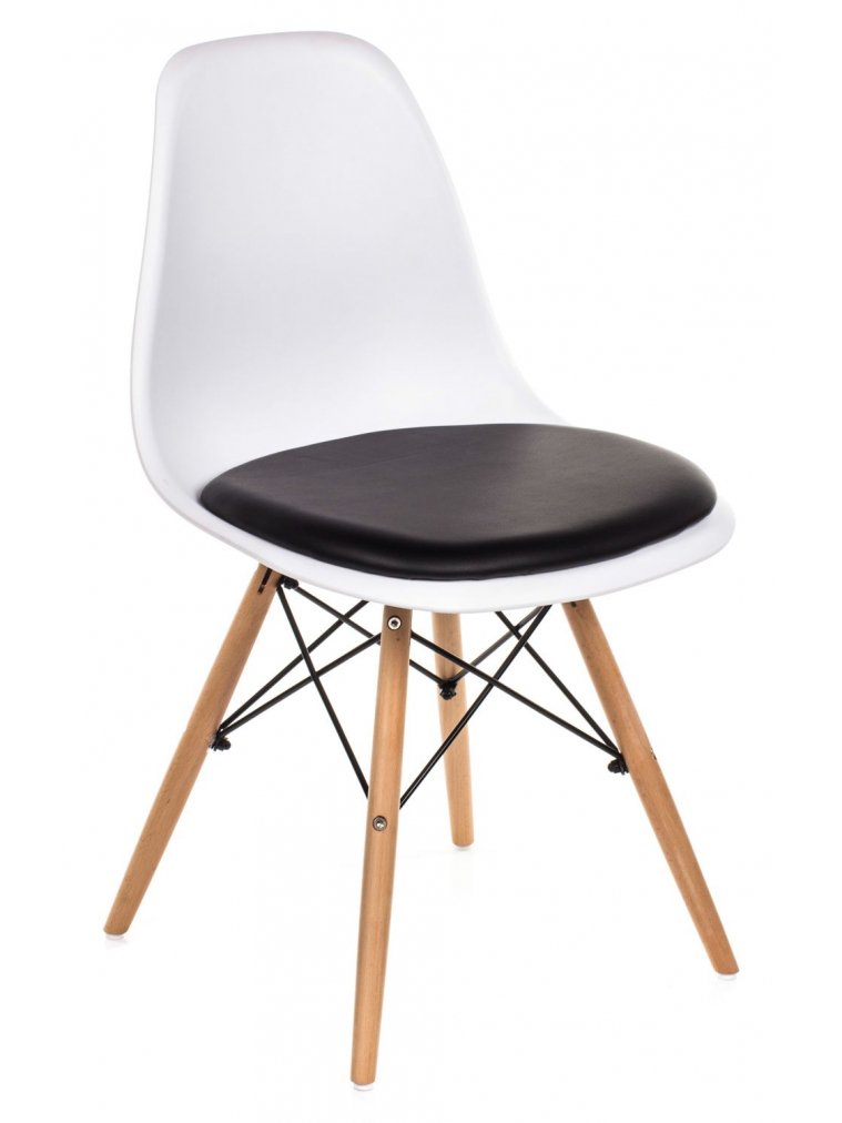 Стул Eames PC-011 белый / черный