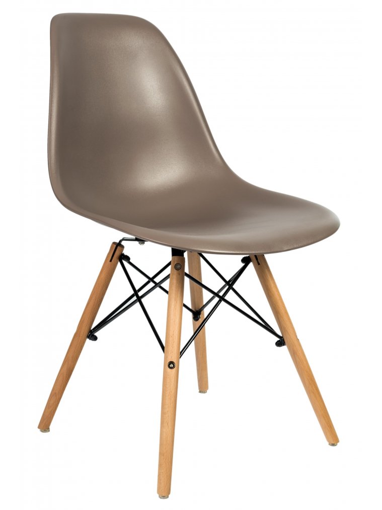 Стул Eames темно-серый / деревянный каркас