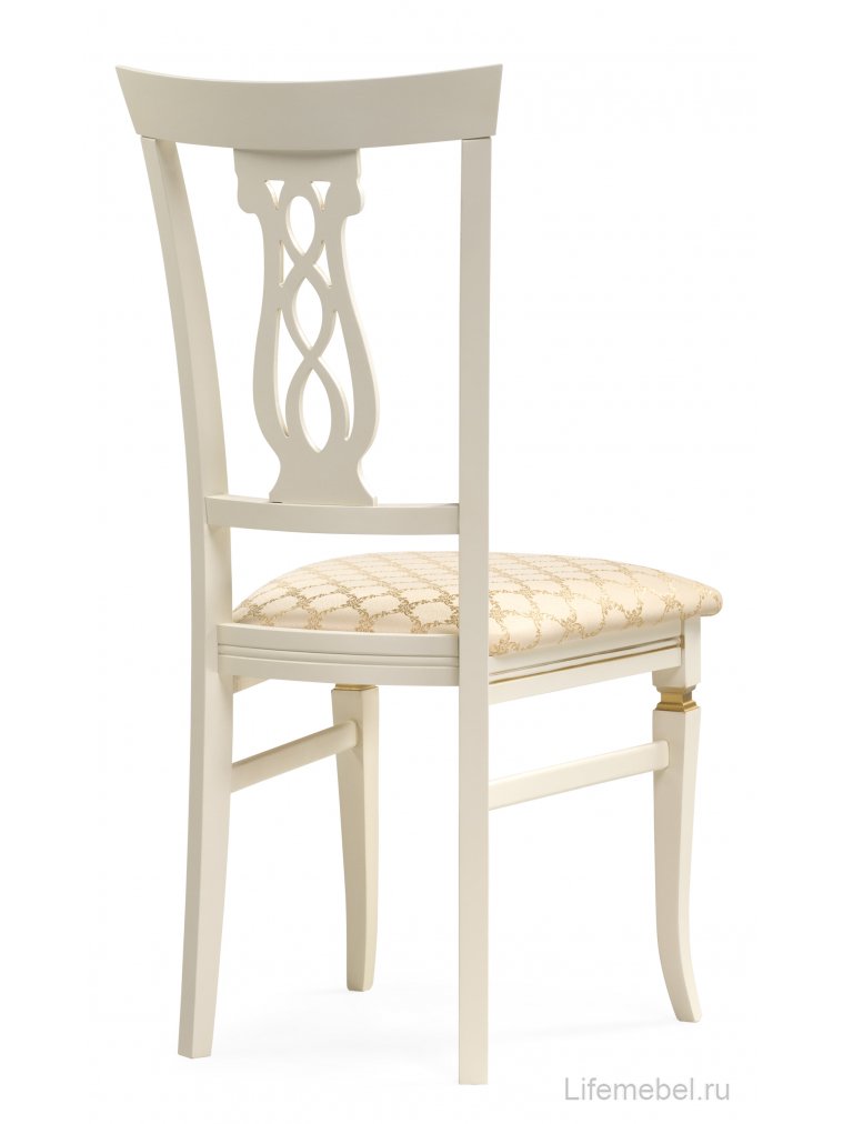 Деревянный стул Флавиан слоновая кость / золото