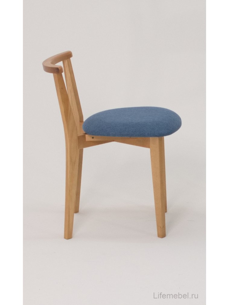 Деревянный стул Франк натуральное дерево / синий