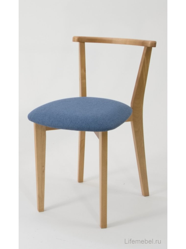 Деревянный стул Франк натуральное дерево / синий
