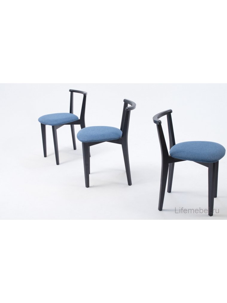 Деревянный стул Франк ПМ черный / синий