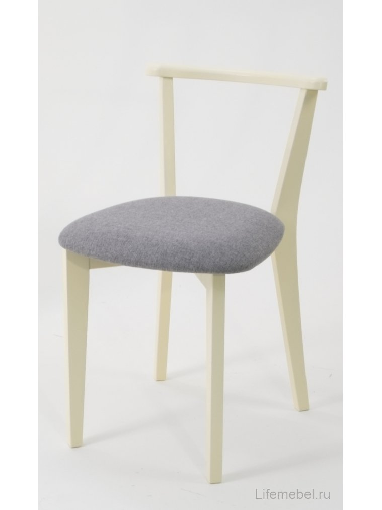Деревянный стул Франк слоновая кость / серый