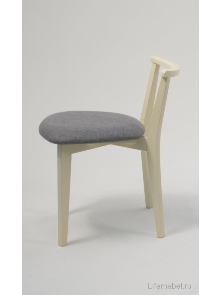 Деревянный стул Франк слоновая кость / серый