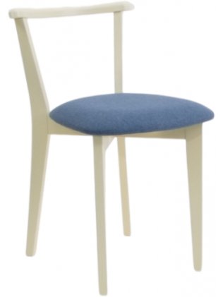 Деревянный стул Франк слоновая кость / синий