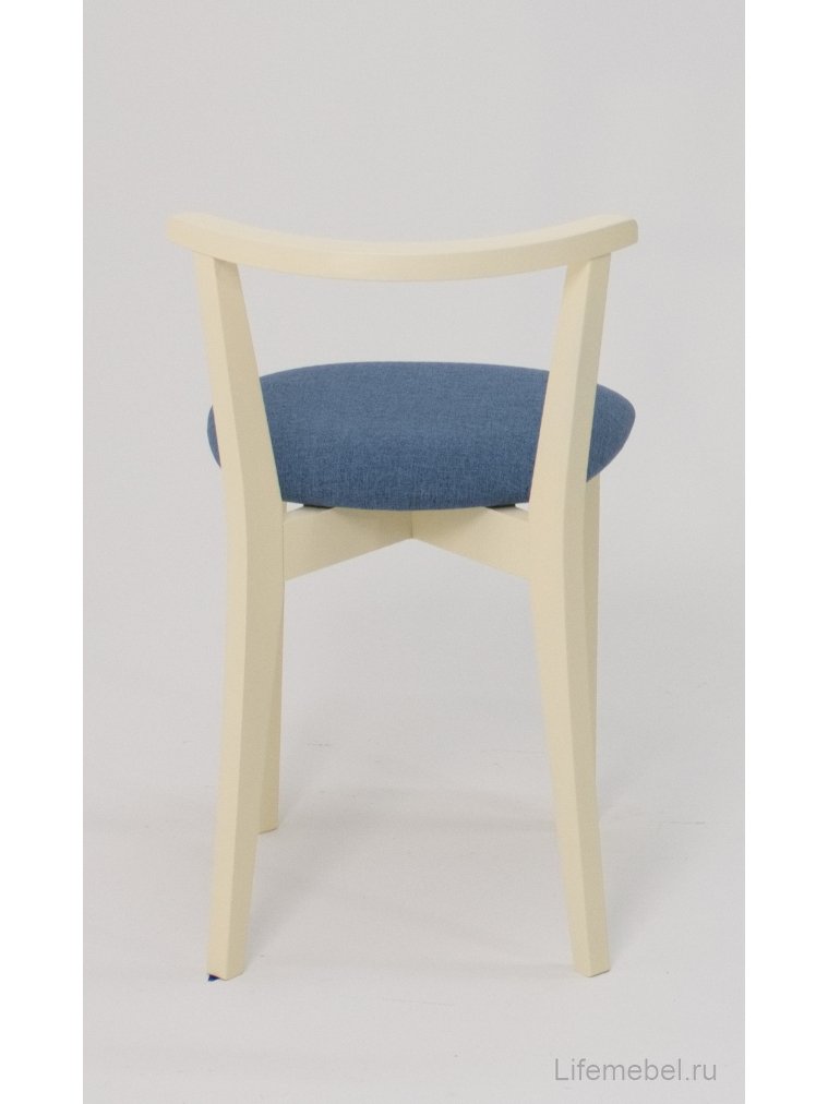 Деревянный стул Франк слоновая кость / синий