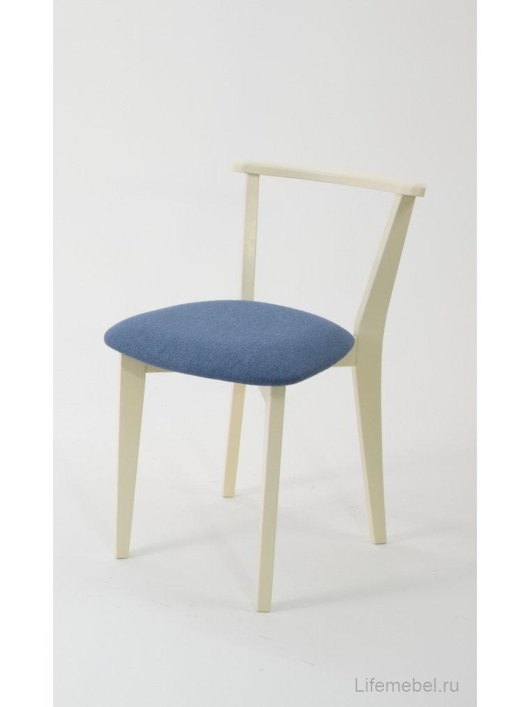 Деревянный стул Франк слоновая кость / синий