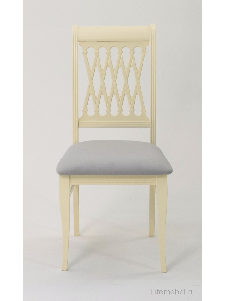 Деревянный стул Рич слоновая кость / серый