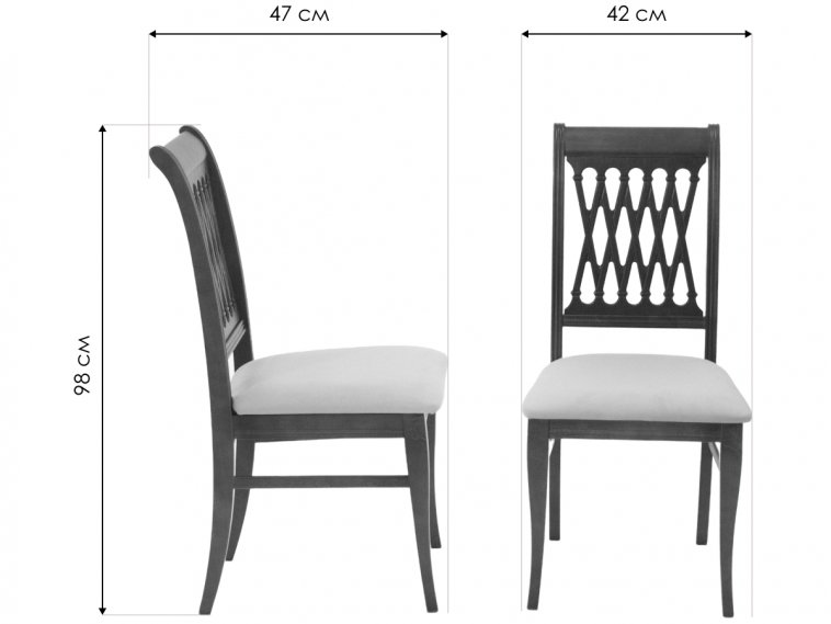 Деревянный стул Рич слоновая кость / серый