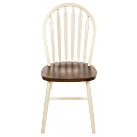 Стул Sparta античный белый / темный дуб собранный