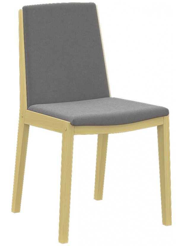 Деревянный стул Твит натуральное дерево / серый