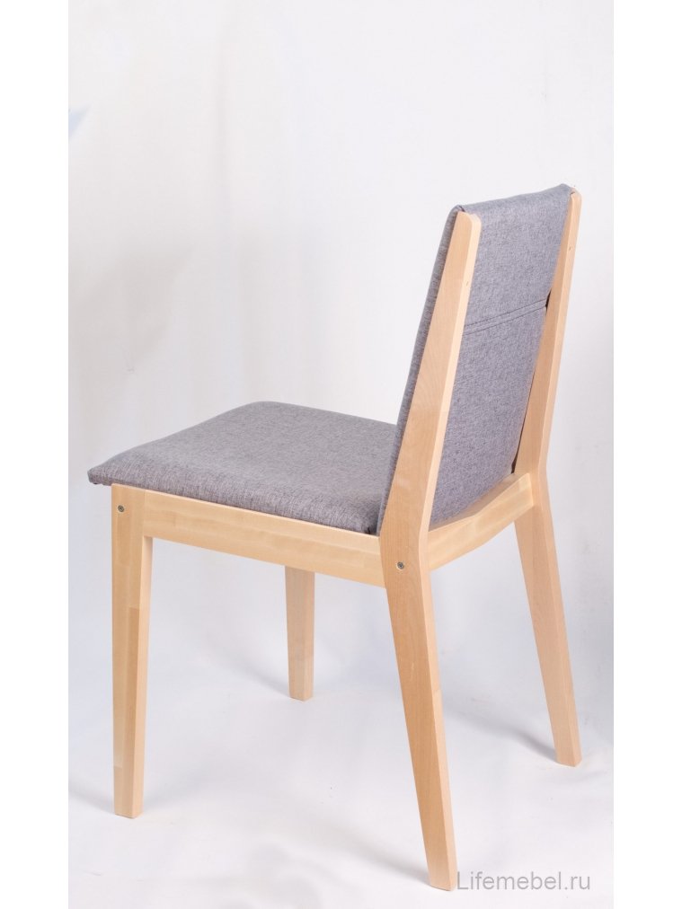 Деревянный стул Твит натуральное дерево / серый