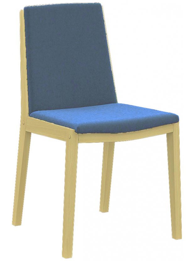 Деревянный стул Твит натуральное дерево / синий