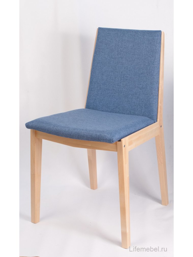 Деревянный стул Твит натуральное дерево / синий
