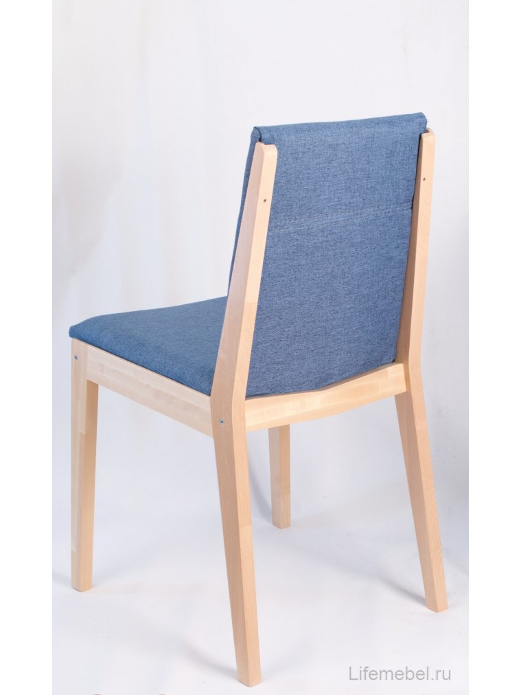 Деревянный стул Твит натуральное дерево / синий