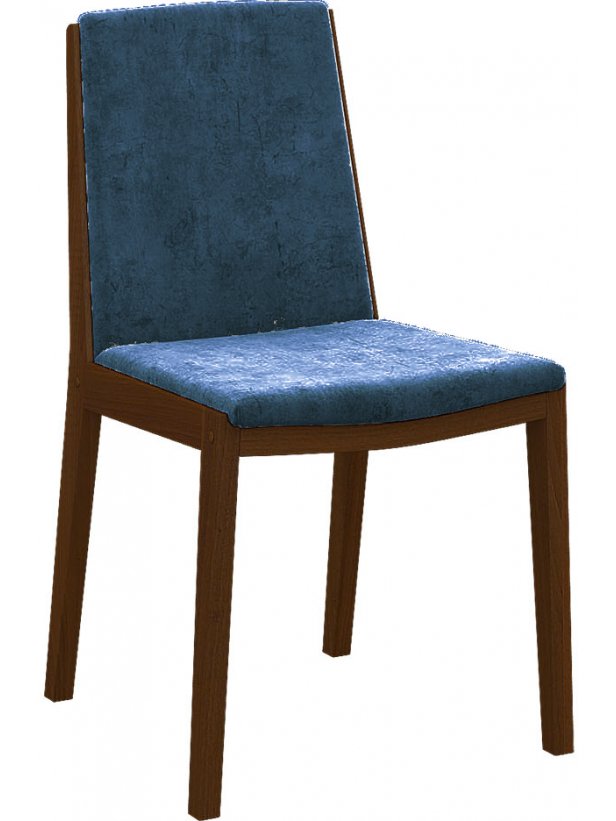 Деревянный стул Твит орех / синий