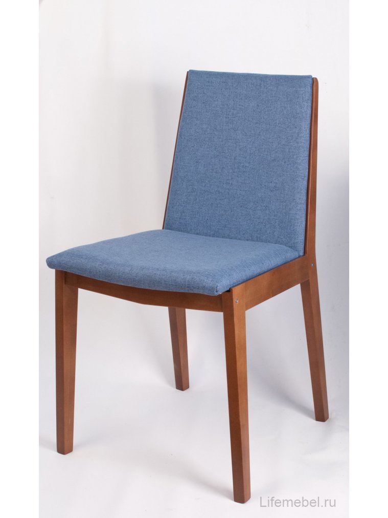 Деревянный стул Твит орех / синий